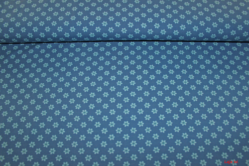 Jersey Blümchen graublau (10 cm)