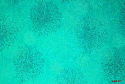 Designerbaumwolle Floral Elements Capri Blue (10 cm)