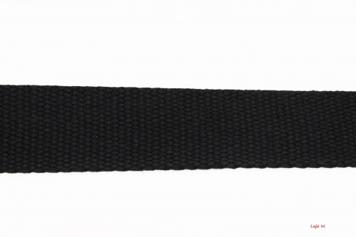 Gurtband Baumwolle 30mm schwarz (1 m)