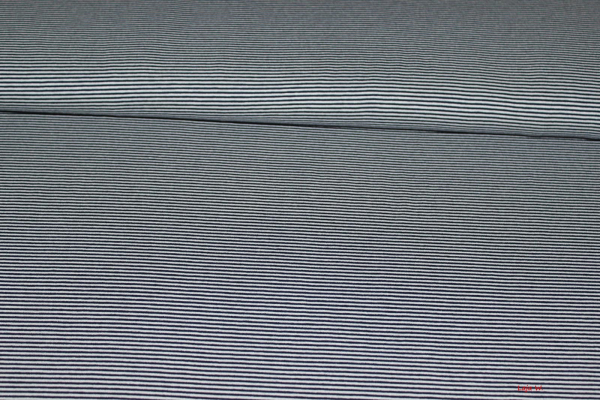 Viskose-Jersey Stripes nachtblau/weiß  (10 cm)