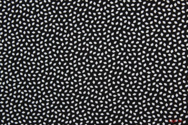 Viskose-Druck Blättchen schwarz/weiß (10 cm)