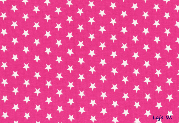 Stretch- Jersey Sterne pink (10 cm)
