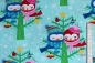 Preview: Designerbaumwolle Christmas Lovebirds auqa (10 cm)
