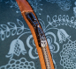 Preview: Designerbaumwollstoff Floralism Azur (10 cm)