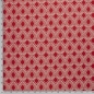 Preview: Dekostoff grafisches Muster Leinen Look rot (10 cm)