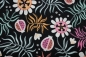 Preview: Designer- Baumwollstoff Tropical Garden schwarz (10 cm)