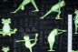 Mobile Preview: Designer-Baumwollstoff "Back in 5 Minutes" Yoga Frosch (10 cm)
