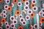 Preview: Designerbaumwolle Hollyhocks Grey (10 cm)