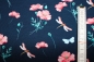 Preview: Jersey Mohnblumen nachtblau (10 cm)