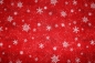 Mobile Preview: Designer-Baumwollstoff Snow Storm Red (10 cm)
