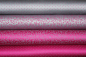 Preview: Baumwolle Minipunkte pink/grau (10 cm)