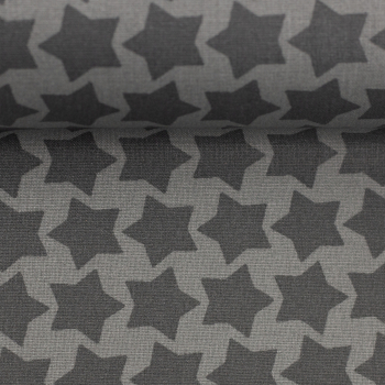 Beschichtete Baumwolle Farbenmix Staaars grau/dunkelgrau (10 cm)