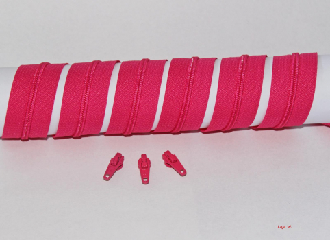Reißverschluss endlos leuchtendes pink (1m)