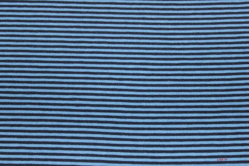 Jersey Ringel schwarz/taubenblau (10 cm)