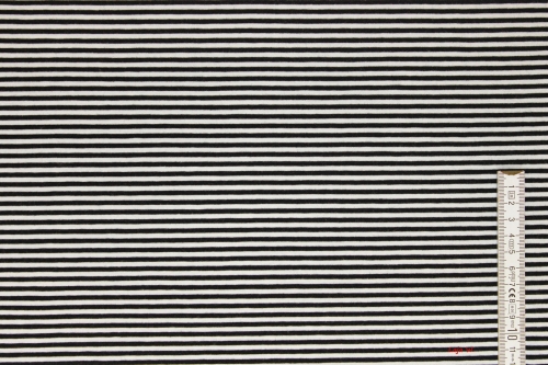 Jersey Ringel schwarz/weiß (10 cm)