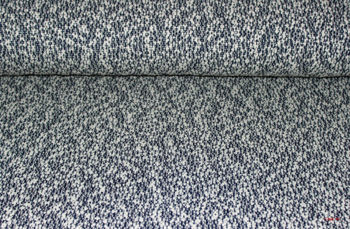 leichter Strickstoff dunkelblau-creme (10 cm)