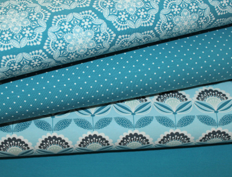 Jersey "Spitzenpolka" petrol (10 cm)