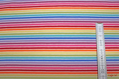 Jersey Streifen Regenbogen/weiß (10 cm)