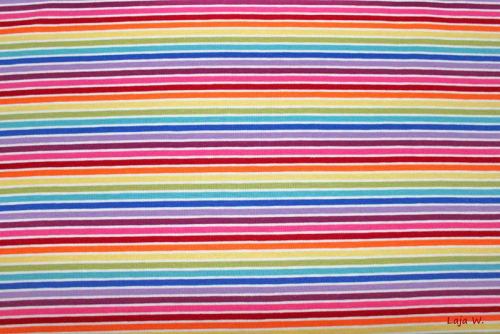 Jersey Streifen Regenbogen/weiß (10 cm)