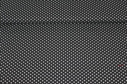 Baumwolle Punkte schwarz/weiss (10 cm)