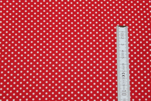 Baumwolle Punkte rot/weiss (10 cm)
