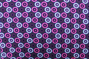 Jersey Sterne lila / schwarz (10 cm)