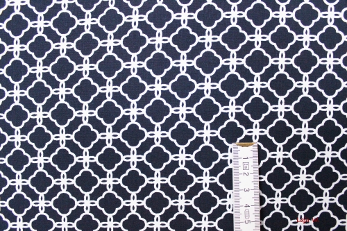 Stoff Screen Print dunkelblau (10 cm)