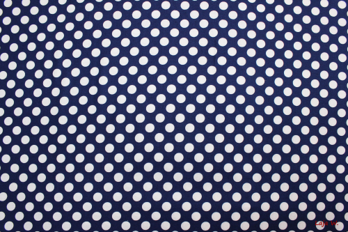 Designerbaumwollstoff Dots blau/weiß (10 cm)