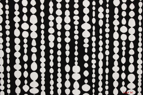Designerbaumwollstoff Chain Dots schwarz (10 cm)