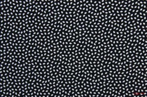 Viskose-Druck tanzende Blättchen dunkelblau/weiß (10 cm)