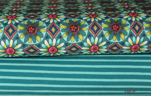 Jersey Streublumenmuster (10 cm)