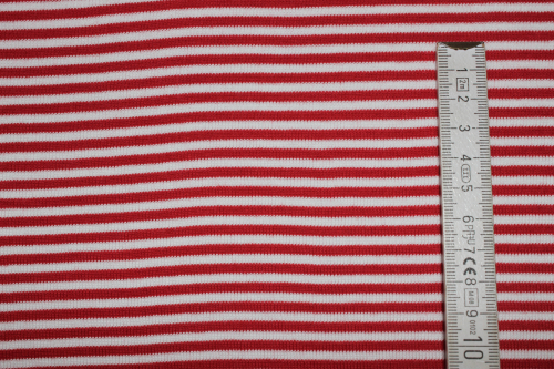 Bündchen rot/weiß (10 cm)