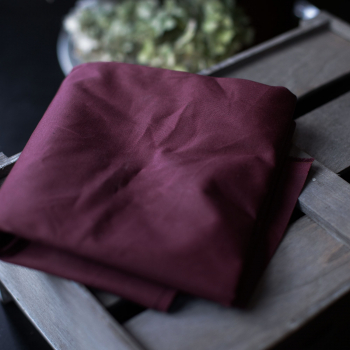 Dry Waxed Organic Cotton usedlook wine red (10 cm)