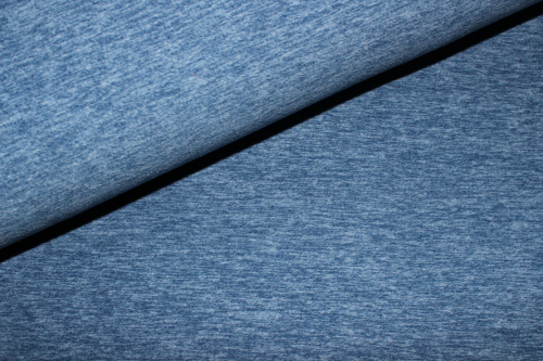 Fleece leichte Qualität jeansblau-meliert (10 cm)
