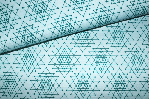 Designerbaumwolle Palm Canyon teal (10 cm)