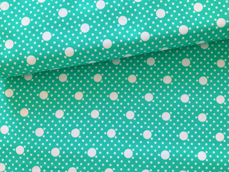 Designerbaumwolle Delightful Dot kräftiges mint (10 cm)