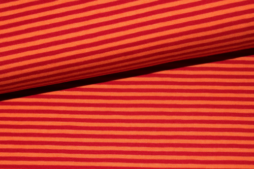 Jersey Ringel orange/rot (10 cm)