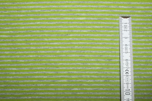 Jersey Ringel grün/grau meliert (10 cm)