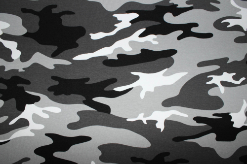 Jersey Camouflage grau/weiß/schwarz (10 cm)