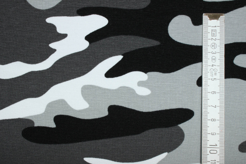 Jersey Camouflage grau/weiß/schwarz (10 cm)