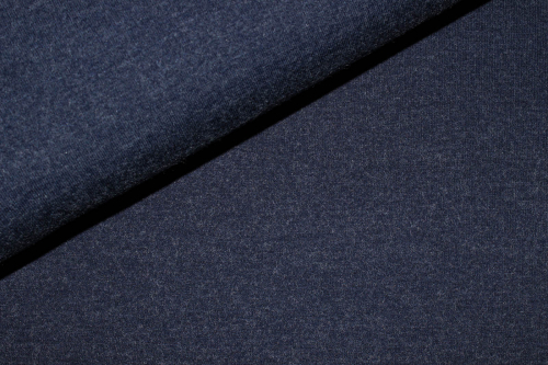 Viskose-Polyester-Jersey nachtblau/meliert (10 cm)