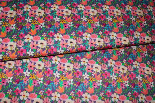 Designerbaumwolle Floral Mixture (10 cm)