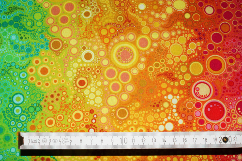 Designerbaumwollstoff Effervescence bunt  (10 cm)