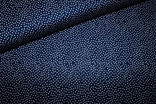 Designerbaumwolle Garden Pindot dunkelblau/weiß (10 cm)