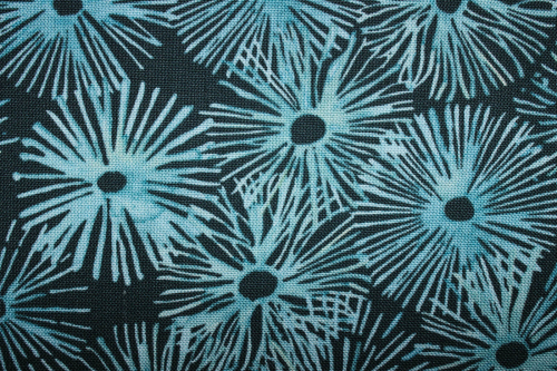 Designer-Baumwollstoff Urchin blau (10 cm)