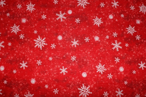 Designer-Baumwollstoff Snow Storm Red (10 cm)