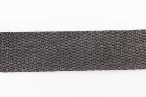Gurtband Baumwolle 25mm dunkelgrau (1 m)