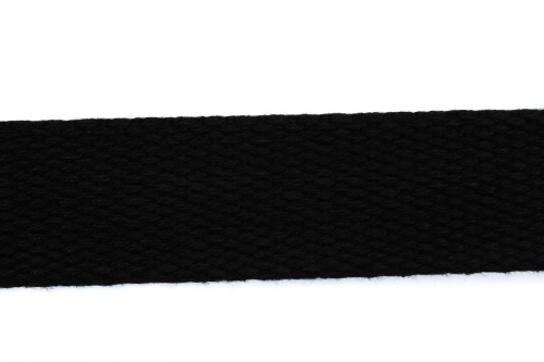 Gurtband Baumwolle 25mm schwarz (1 m)