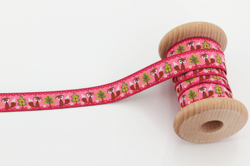 Webband Füchse pink (1 m)