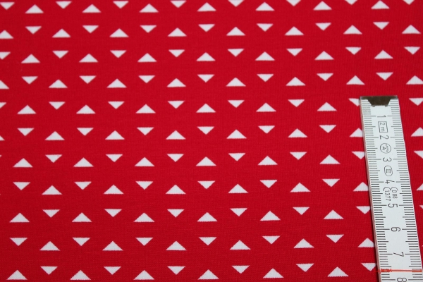 Jersey kleine Dreiecke rot/weiß (10 cm)